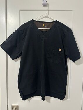 Carhartt Men’s Black Scrub Top Size Large
